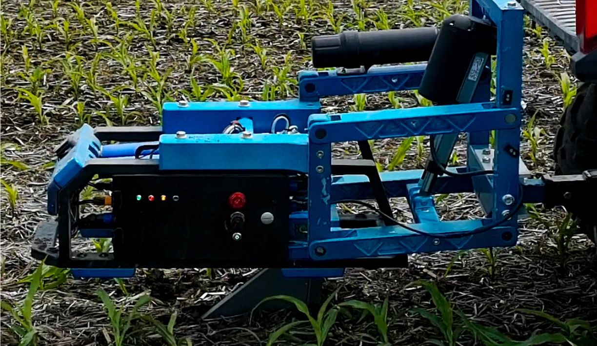 N-Mapper soil nitrate sensor mounted on a field vehicle